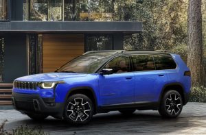 blue 2026 Jeep Cherokee on driveway